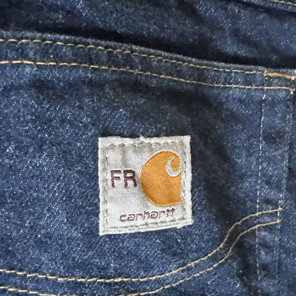 Carhartt FR Jeans Men 40x32 Flame Resistant Dark Wash Denim Work Pants NFPA 2112